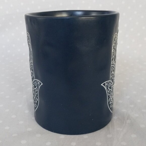 Stay Wild Moon Child Hamsa Hand Blue and White Coffee Mug - Picture 3 of 4